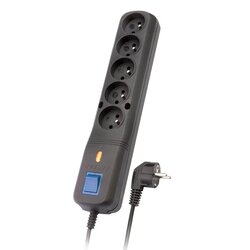 LESTAR LV530W 2,5M surge protector Black, Grey 5 AC outlet(s) 2.5 m Cene