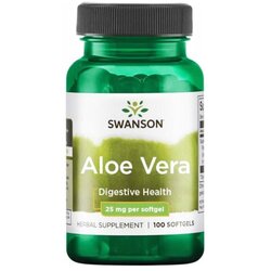 Swanson Aloe Vera 25 mg (100 mehkih kapsul) Cene
