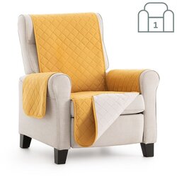 SOFA Dvostransko pregrinjalo za fotelj - enosed 55x200 cm rumena / slonokoščena EU kvaliteta Cene