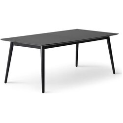 Hammel Furniture Črna raztegljiva jedilna miza s črno mizno ploščo 100x210 cm Meza – Cene