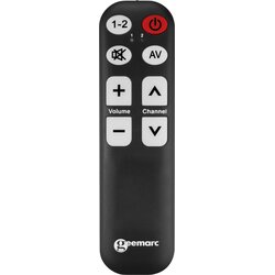 Geemarc Univerzalni daljinski upravljalnik TV-5 z velikimi črkami in gumbi za do dve napravi TV-5 univerzalna daljinski upravljalnik črna, (20411336) Cene