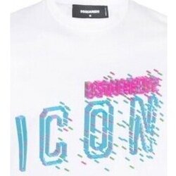 Dsquared Puloverji T-Shirt Pixeled Icon Cool Fit Tee blanc Bela Cene