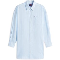 Tommy Jeans Dolga srajca svetlo modra / bela Cene