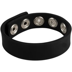 Pulselock Forge - podesivi silikonski erekcijski prsten s drukerom (crni) - 228 mm Cene