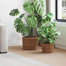  Sedežna košara s shranjevanjem 2 pcs Rjava Kubu rattan, (5000152968) Cene