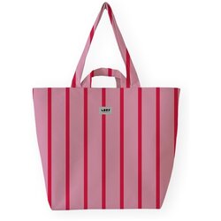 Lori Barcelona Nakupovalne torbe Fine Stripe - Red/Pink Rožnata Cene