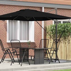 Roma Suncobran Crna 286 x 284 x 265 cm Aluminij i poliester Cene