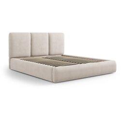 Mazzini Beds Bež tapecirani bračni krevet s prostorom za odlaganje s podnicom 180x200 cm Brody – Cene