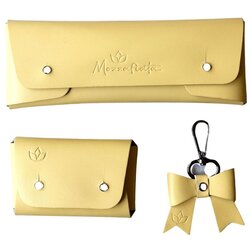 Mozzafiata Set Naomi gift box, Novčanik, privezak i futrola za naočare, Žuti Cene