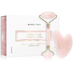 KORIKA Tools Face Roller & Gua Sha valjček za masažo za obraz in pripomoček za masažo Quartz Pink Cene
