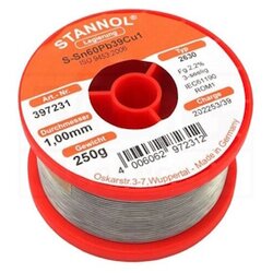 Stannol žica za lemljenje Tinol punjena ø1mm 250g Sn60/Pb39/Cu1 Cene