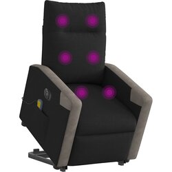 Maison Chic Električni masažni naslanjač - Relax naslanjač s funkcijo vstajanja črn, (22042536) Cene