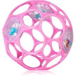 OBALL Rattle ropotuljica 0 m+ Dark pink 1 kos Cene