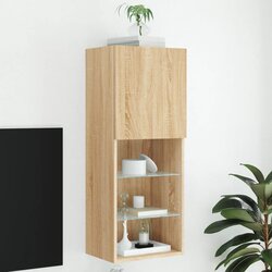 vidaXL TV ormarić s LED svjetlima boja hrasta sonome 40 5x30x102 cm Cijene
