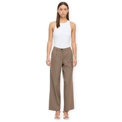 Vila Hlače Noos Kari Wide Trousers - Falcon Kostanjeva Cene