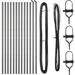 vidaXL Stupovi ograde 13 kom Sivi Ø32 mm 200 cm Pocinčani čelik Cijene