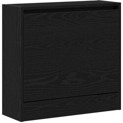 vidaXL ormar za cipele crni hrast 60x21x57 cm konstruirano drvo Cijene