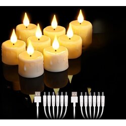 YUNSHENG 8x polnilne LED čajne svečke s 3D plamenom Cene