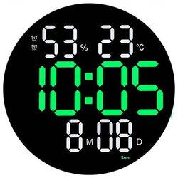 Hitelektro večnamenska digitalna LED stenska ura z daljinskim upravljalnikom 25cm 2799 Cene