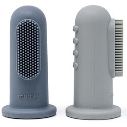 Mushie Finger Toothbrush otroška zobna ščetka za na prst Tradewinds/Stone 2 kos Cene