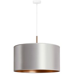  Duolla - Visilica na sajli CANNES 1xE27/15W/230V Ø 45 cm srebrna/bakrena Cene