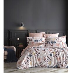 Lily Powder WhiteSalmonYellowPink Ranforce King Quilt Cover Set (FR) Cene