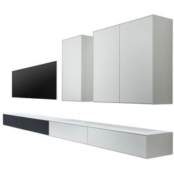 Hammel Furniture Črno-bela garnitura TV omarice in 2 komod Edge by Hammel - Hammel Furniture Cene