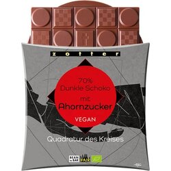 Zotter Schokoladen Bio Quadratur des Kreises s 70% temno čokolado z javorjevim sladkorjem Cene
