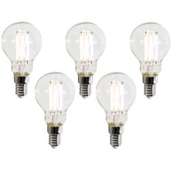 LUUMR Komplet 5 Pametne LED žarnice E14 P45 prozorno 4,2 W 470 lm 2700-6500 K Cene