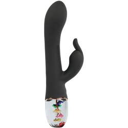 LOVISS Flower - G-točka vibrator s ručkom za klitoris (crni) Cene