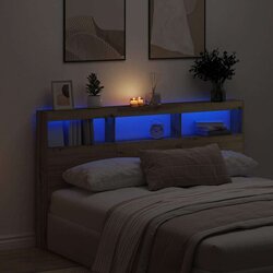 Ormarić za uzglavlje LED boja artisan hrast 180x17x102 cm Cijene