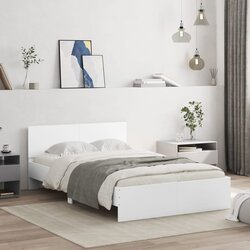 vidaXL Okvir kreveta s uzglavljem bijeli 120 x 190 cm Cijene