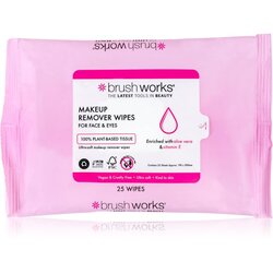 Brushworks Makeup Remover Wipes robčki za odstranjevanje ličil 25 kos Cene