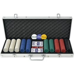 vidaXL Poker Set s 500 Žetoni Aluminij, (20813038) Cene