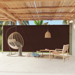vidaXL Zložljiva stranska tenda za teraso 220x600 cm rjava Cene