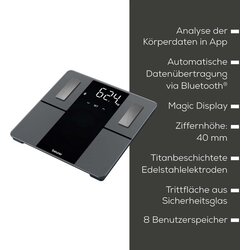 Beurer BF 500 Dijagnosticka vaga vaga za digitalna analizu tijela, 760.11 Super Black Edition Cijene