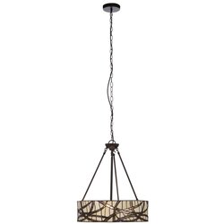 Premier Housewares Kovinska viseča svetilka s steklenim senčilom ø 46 cm Waldorf – Cene