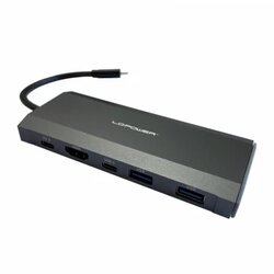 LC Power usb LC-HUB-C-MULTI-7-M2 usb external type c HUB/M.2 encloser 2xUSB-A /1XUSB-C-PD /1xHDMI antracit Cene