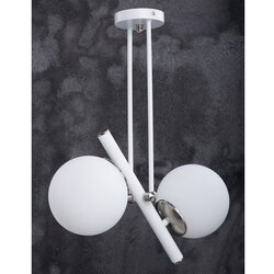 Squid Lighting bijela/u srebrnoj boji viseća svjetiljka sa staklenim sjenilom ø 15 cm libra – Cene