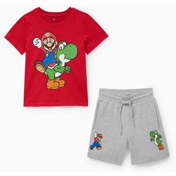 CA Komplet za dečake majica i šorc Super Mario, Crveno-sivi Cene