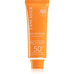 Lancaster Sun Sensitive Oil-Free Milky Fluid vodoodporna zaščita pred soncem za obraz za vse tipe kože 50 ml za ženske Cene