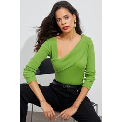 Cool & Sexy Blouse - Green - Fitted Cene