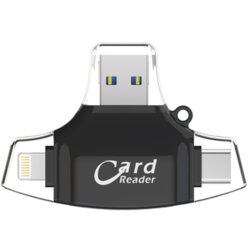 JWD čitač kartica sd microsd na type c lightning usb 2.0 JWD-84 crni Cene