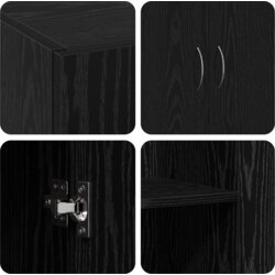 vidaXL Uredski Ormar Crni Hrast 60x32x77.5 cm Konstruirano Drvo Cijene