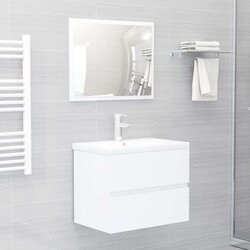  Set kupaonskog namještaja od iverice bijeli Cijene