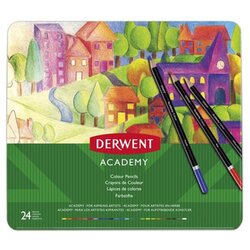 DERWENT boje drvene 24boje u metalnoj kutiji academy 2301938 Cene