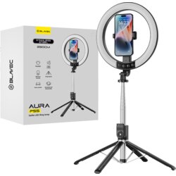 Selfie Ring Aura Blavec LED Ring 25cm + stativ + daljinski upravljač - 230 cm (RLP55-TRB23) crni Cene