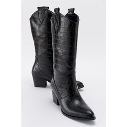 LuviShoes BARBARA Black Print Women's Boots Cene