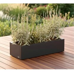 Herstera Garden Cube Xic L | Metalna pravokutna žardinjera za cvijeće | 100 L | Antracit - BRANDED IN EU Cene