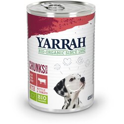 Yarrah Varčno pakiranje Bio 12 x 400 g oz. 405 g - Bio govedina z bio koprivo & bio paradižnikom (12 x 405 g) Cene